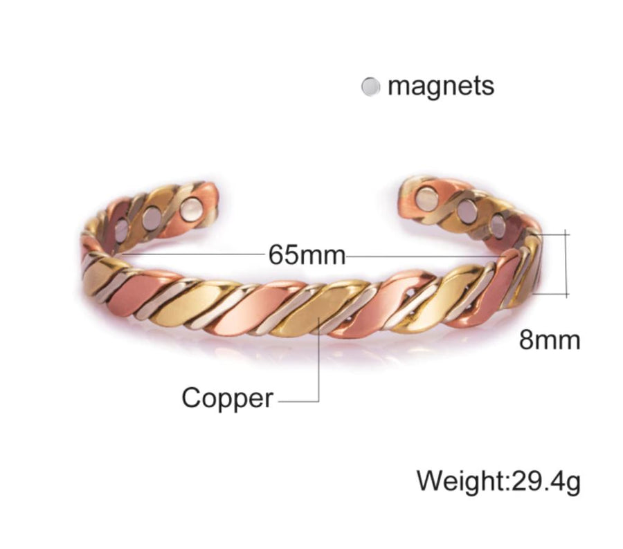 Twisted Copper Magnetic Bracelet