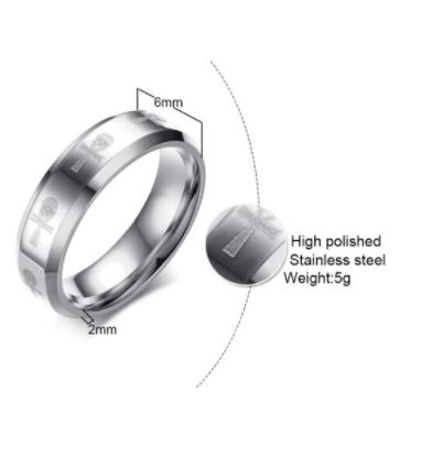 Platinum Silver Ankh Ring