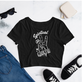 Spiritual Gangsta Black Crop T-Shirt