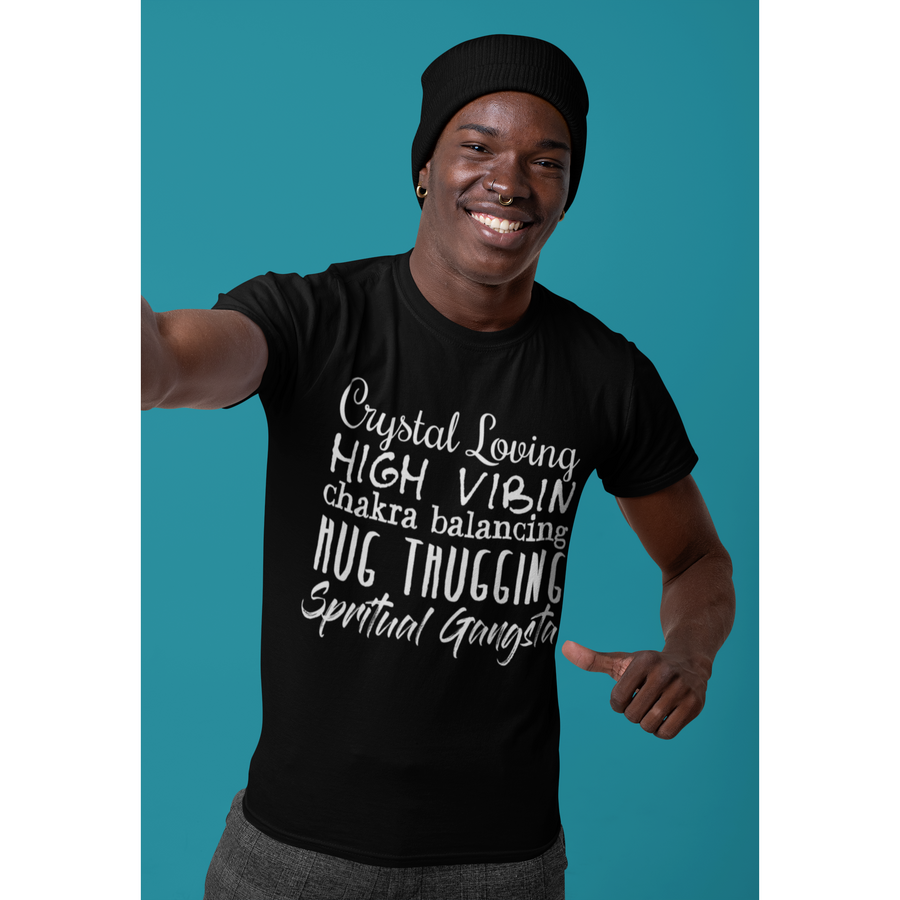 Spiritual Vibin Black Unisex T-Shirt